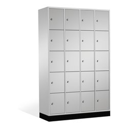 C+P Schließfachschrank Intro, 20 Fächer, H1950xB1220xT500mm Front Lichtgrau Korpus Lichtgrau