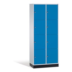 C+P Schließfachschrank Intro, 8 Fächer, H1950xB820xT500mm Front Lichtblau Korpus Lichtgrau