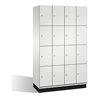 C+P Fächerschrank Cambio auf Sockel, 16 Fächer, H1950xB1200xT525mm Front Lichtgrau Korpus Lichtgrau