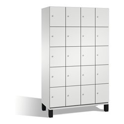 C+P Fächerschrank Cambio auf Füßen, 20 Fächer, H1980xB1200xT525mm Front Lichtgrau Korpus Lichtgrau