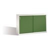 C+P Akten-Sideboard Acurado mit Schiebetüren, 2 x 2 Ordnerhöhen, H1000xB1600xT400mm Front Resedagrün Korpus Lichtgrau