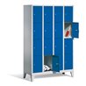 C+P Fächerschrank Classic auf Füßen, 16 Fächer, H1850xB1190xT500mm Front Lichtblau Korpus Lichtgrau
