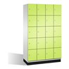 C+P Fächerschrank Cambio auf Sockel, 20 Fächer, H1950xB1200xT525mm Front Viridingrün Korpus Lichtgrau