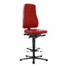 bimos Arbeitsstuhl All-In-One Highline mit Gleiter und Fußring und Kunstleder rot 570-830 mm