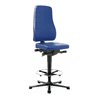 bimos Arbeitsstuhl All-In-One Highline mit Gleiter und Fußring und Kunstleder blau 570-830 mm