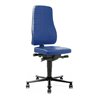 bimos Arbeitsstuhl All-In-One Highline mit Rollen und Kunstleder blau Sitzhöhe 450-600 mm