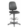 bimos Arbeitsdrehstuhl Unitec mit Gleiter und Fußring und Stoff schwarz Sitzhöhe 580-850 mm