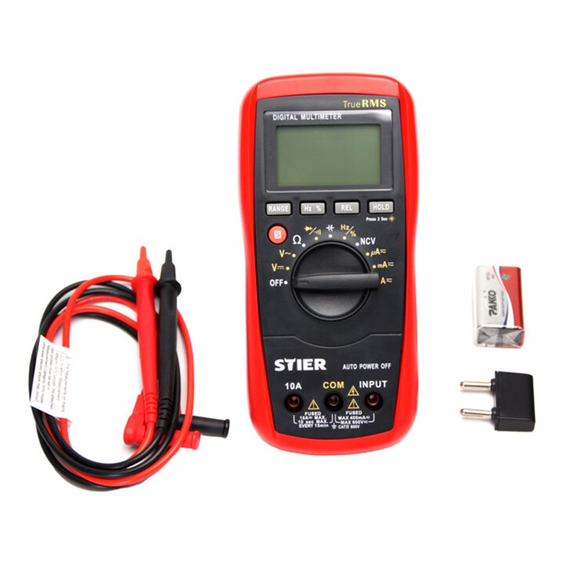 STIER Digital-Multimeter 4V - 600 V AC / 0,400mV - 600 V DC CAT IV 600V