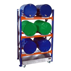 Bauer Südlohn Fassregal mit Auffangwanne 3002, verzinkt