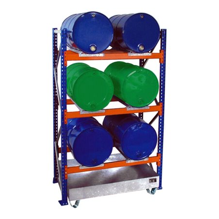 Bauer Südlohn Fassregal mit Auffangwanne 3002, verzinkt