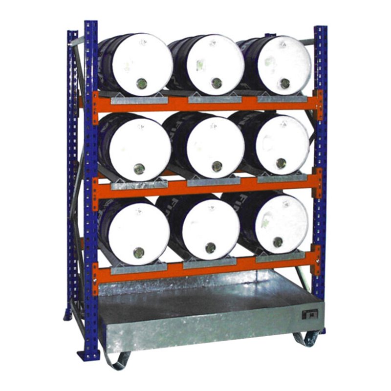 Bauer Südlohn Fassregal mit Auffangwanne 3004, verzinkt