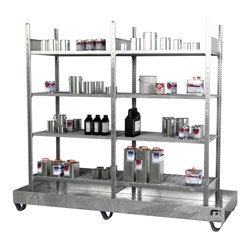 Bauer Südlohn Kleingebinderegal mit Auffangwanne 3023-4E, verzinkt