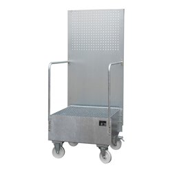 Bauer Südlohn Fahrbare Auffangwanne mit Lochplattenwand LPW 200-1, feuerverzinkt