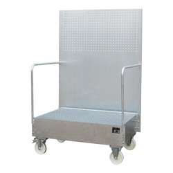 Bauer Südlohn Fahrbare Auffangwanne mit Lochplattenwand LPW 200-2, feuerverzinkt