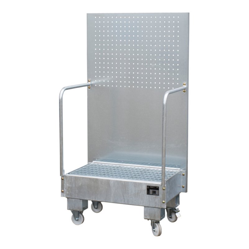 Bauer Südlohn Fahrbare Auffangwanne mit Lochplattenwand LPW 60-2, feuerverzinkt