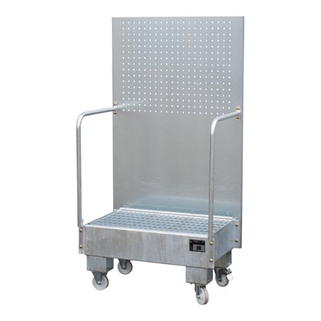 Bauer Südlohn Fahrbare Auffangwanne mit Lochplattenwand LPW 60-2, feuerverzinkt