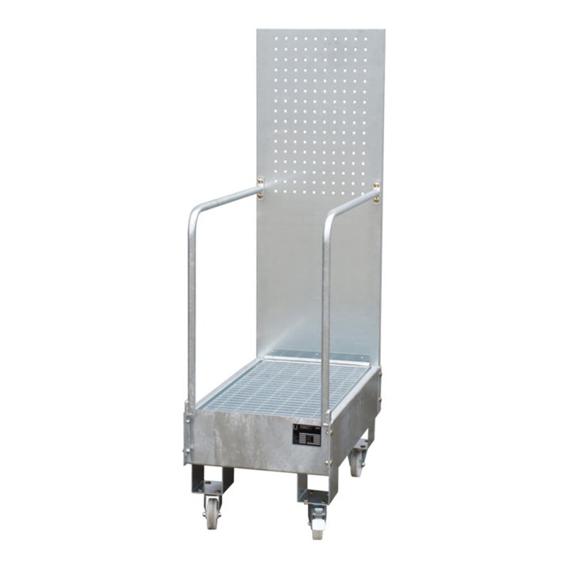 Bauer Südlohn Fahrbare Auffangwanne mit Lochplattenwand LPW 60-3, feuerverzinkt