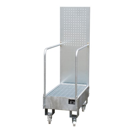 Bauer Südlohn Fahrbare Auffangwanne mit Lochplattenwand LPW 60-3, feuerverzinkt