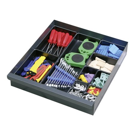 Stumpf Einzelschublade Serie 3000, 100 mm hoch, RAL 7016