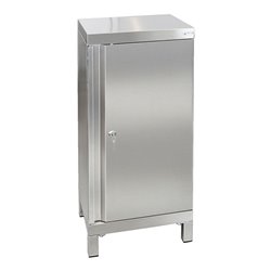 Stumpf Edelstahl-Aufbewahrungsschrank Cabinox, 1000x450x400mm, 2 Fachböden, Sockelfüße