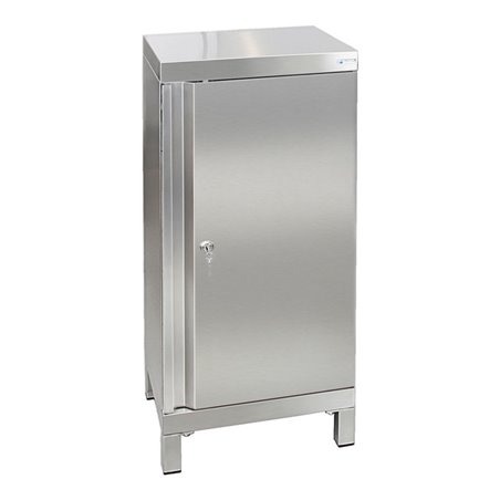 Stumpf Edelstahl-Aufbewahrungsschrank Cabinox, 1000x450x400mm, 2 Fachböden, Sockelfüße