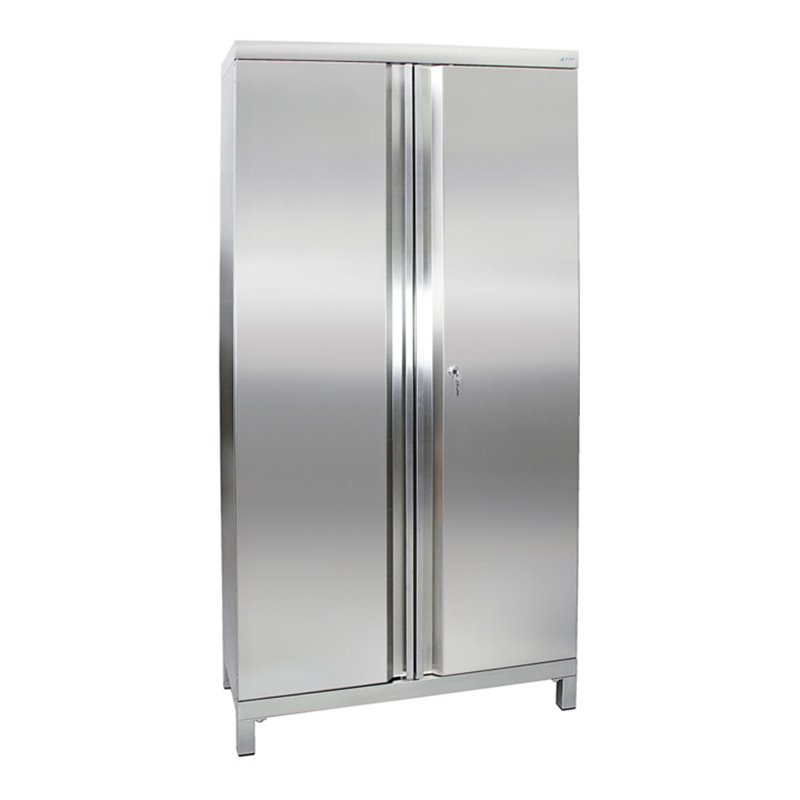 Stumpf Edelstahl-Aufbewahrungsschrank Cabinox, 1900x900x400mm, 4 Fachböden, Sockelfüße