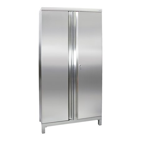 Stumpf Edelstahl-Aufbewahrungsschrank Cabinox, 1900x900x400mm, 4 Fachböden, Sockelfüße