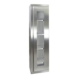 Stumpf Edelstahl-Sichtfensterschrank Cabinox, 1800x450x400mm, 4 Fachböden