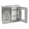 Stumpf Edelstahl-Sichtfensterschrank Cabinox, 900x900x400mm, 2 Fachböden