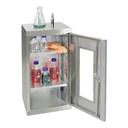 Stumpf Edelstahl-Sichtfensterschrank Cabinox, 900x450x400mm, 2 Fachböden