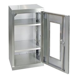 Stumpf Edelstahl-Sichtfensterschrank Cabinox, 900x450x400mm, 2 Fachböden