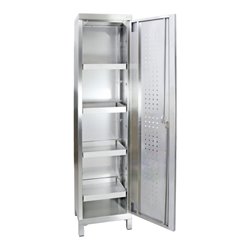 Stumpf Edelstahl-Umweltschrank Cabinox, 1800x450x400mm, Sockelfüße