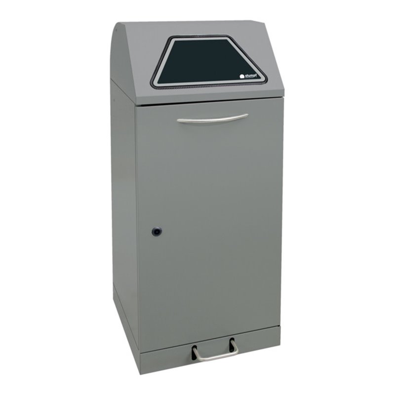 Stumpf Sortsystem Modul-Vario 120, graualu-struktur Innenbehälter, 120 Liter, Trethebel