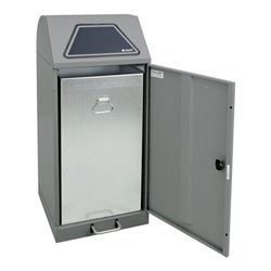 Stumpf Sortsystem Modul-Vario 120, graualu-struktur Innenbehälter, 120 Liter, Trethebel