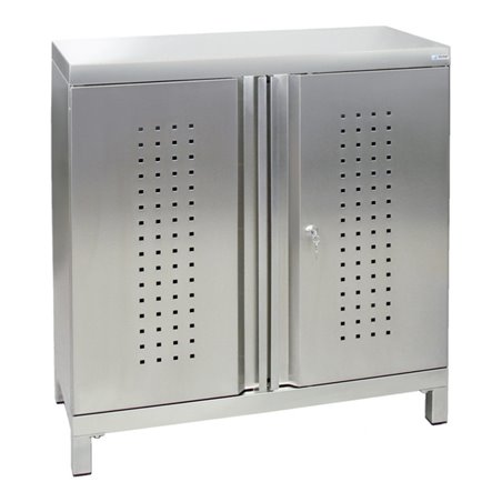 Stumpf Edelstahl-Umweltschrank Cabinox, 900x900x400mm, Sockelfüße