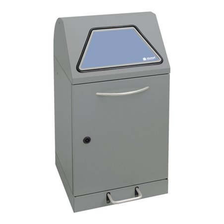 Stumpf Sortsystem Modul-Vario 45, graualu-struktur Innenbehälter, 45 Liter, Trethebel