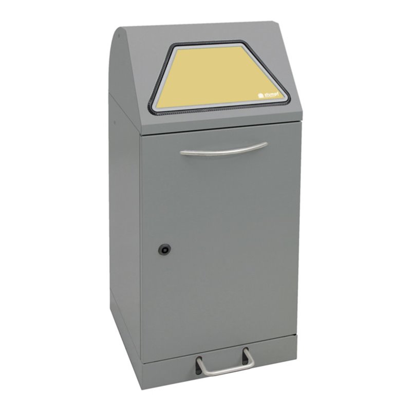 Stumpf Sortsystem Modul-Vario 60 graualu-struktur Innenbehälter, 60 Liter, Trethebel