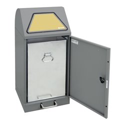 Stumpf Sortsystem Modul-Vario 60 graualu-struktur Innenbehälter, 60 Liter, Trethebel