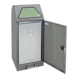 Stumpf Sortsystem Modul-Vario 75 graualu-struktur Innenbehälter, 75 Liter, Trethebel