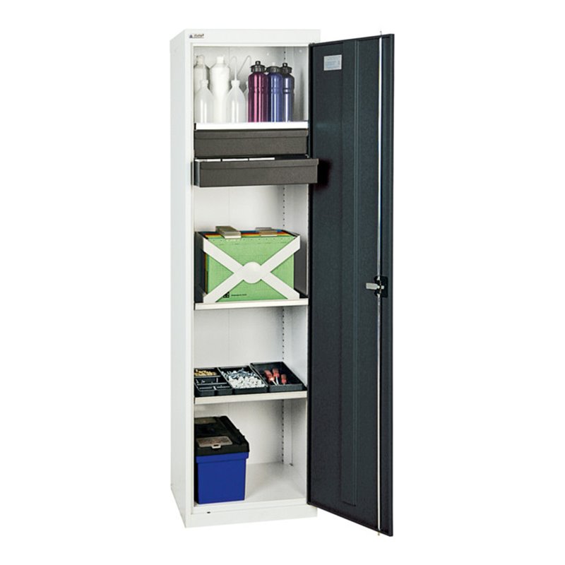 Stumpf Werkzeug- und Materialschrank 3000, RAL 7035/7016, 2 Schubladen, 3 Wannen