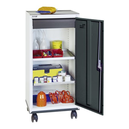 Stumpf Werkzeug- und Materialschrank 3000, RAL 7035/7016, 1 Schubl, 2 Wannen, fahrb.