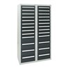 Stumpf Schubladenschrank Serie T-100/35-1, RAL 7035/7016, 26 Schubladen