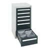 Stumpf Schubladenschrank Serie T-100/35-1, RAL 7035/7016, 6 Schubladen