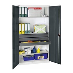 Stumpf Werkzeug- und Materialschrank 3000, RAL 7035/7016, 3 Schubladen, 3 Wannen