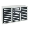 Stumpf Schubladenschrank Serie T-100/35-1, RAL 7035/7016, 24 Schubladen