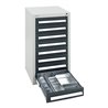 Stumpf Schubladenschrank Serie T-100/35-1, RAL 7035/7016, 8 Schubladen