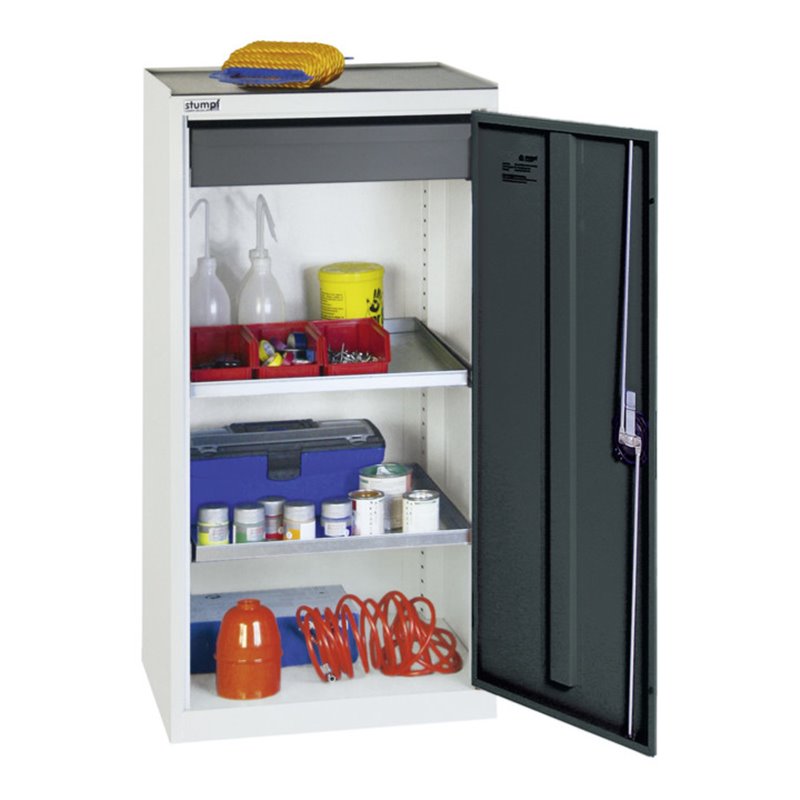 Stumpf Werkzeug- und Materialschrank 3000, RAL 7035/7016, 1 Schublade, 2 Wannen