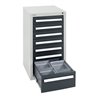 Stumpf Schubladenschrank Serie T-100/35-1, RAL 7035/7016, 7 Schubladen