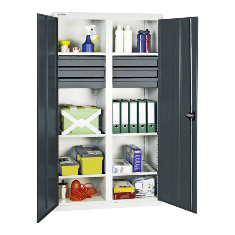 Stumpf Werkzeug- und Materialschrank 3000, RAL 7035/7016, 6 Schubladen, 6 Wannen