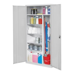 Kappes Putzmittelschrank ErgoPlus RAL 7035 Vollblechtüren 4 Fachböden